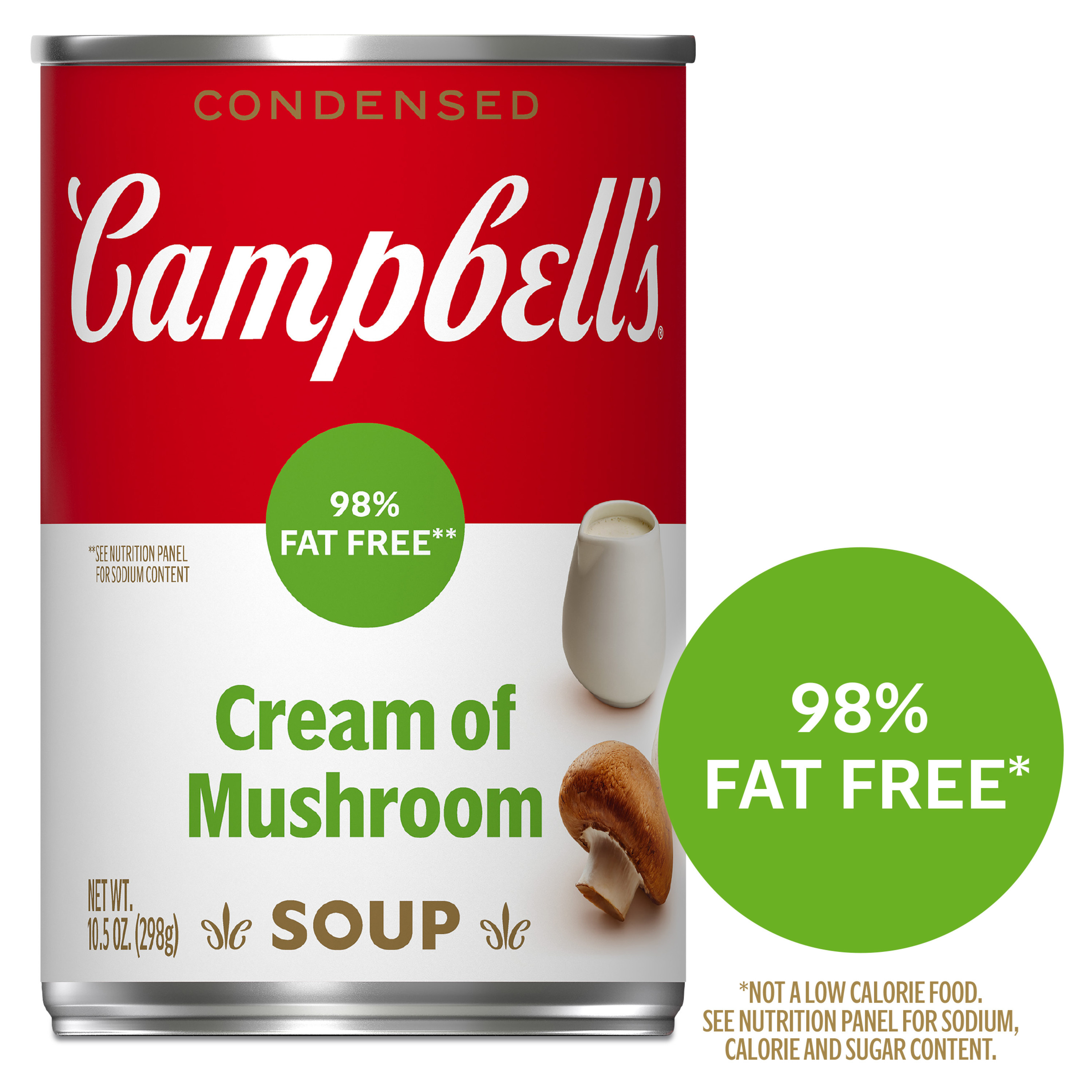 Campbell's Condensed 98% Fat Free Cream of Mushroom Soup, 10.5 oz