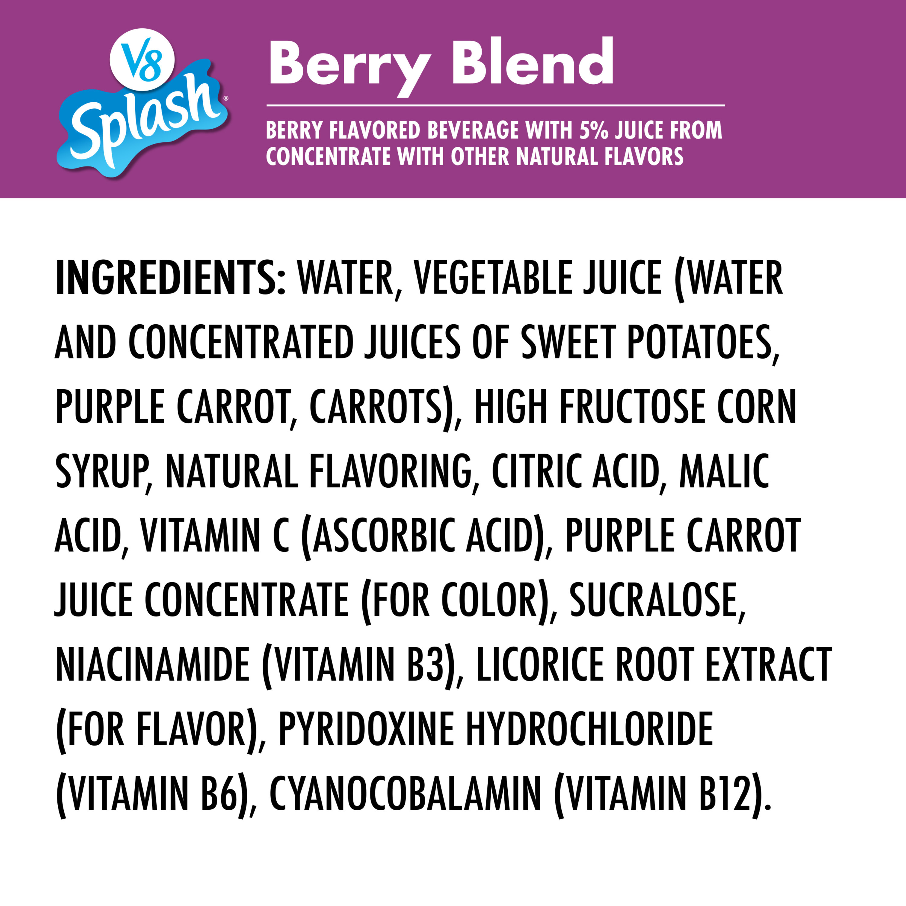 V8 Splash Berry Blend Flavored Beverage, 64 fl oz Bottle | Giant