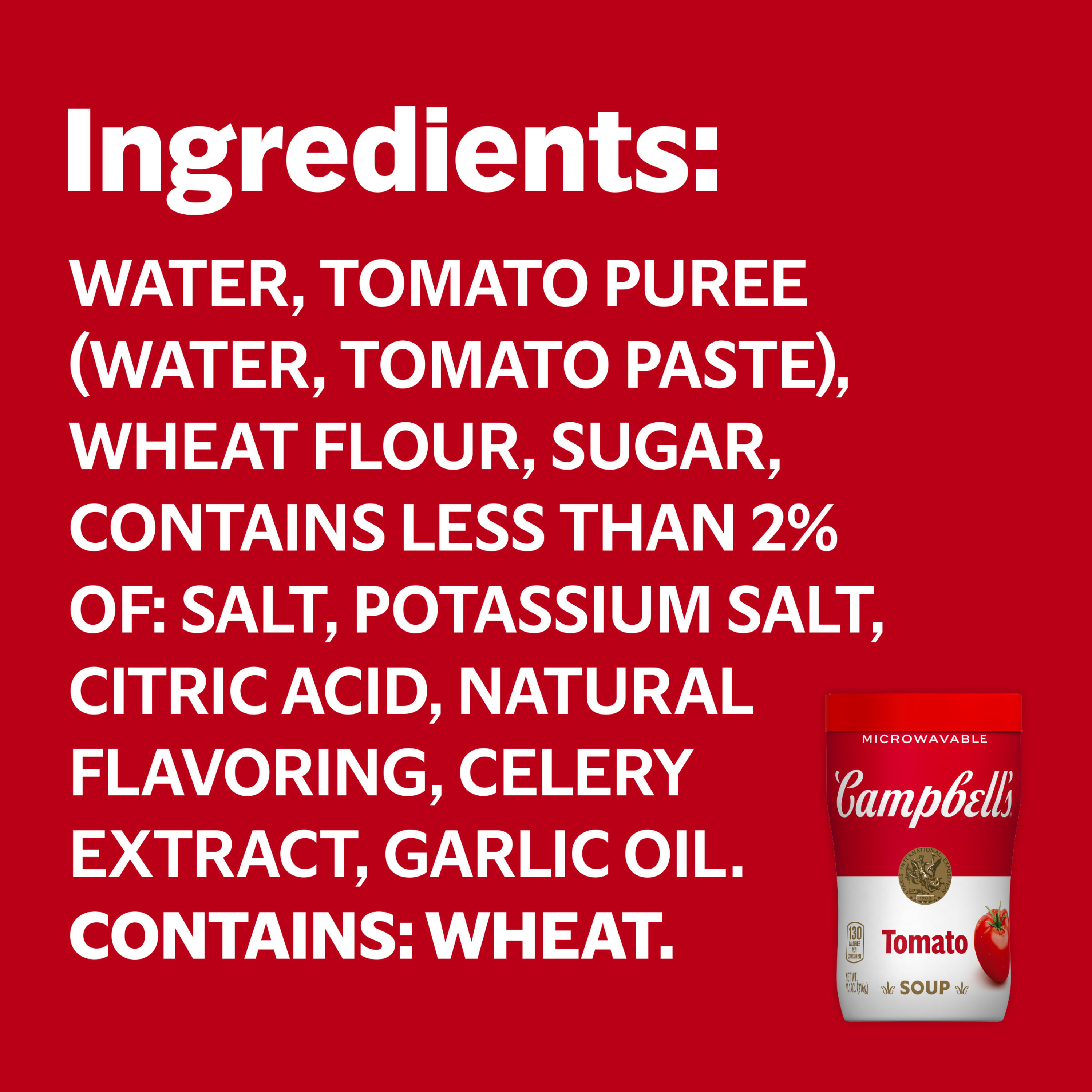 Campbell's Sipping Soup, Classic Tomato Soup, 11.1 oz Microwavable