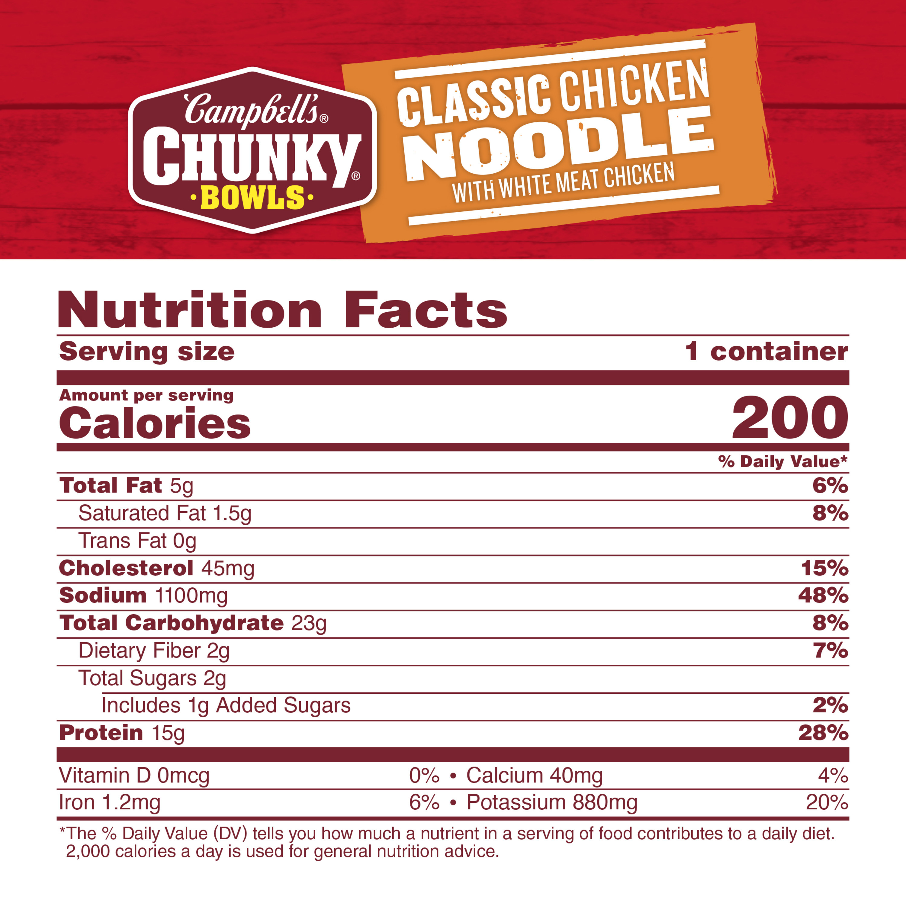 Campbell's Chunky Soup, Classic Chicken Noodle Soup, 15.25 oz