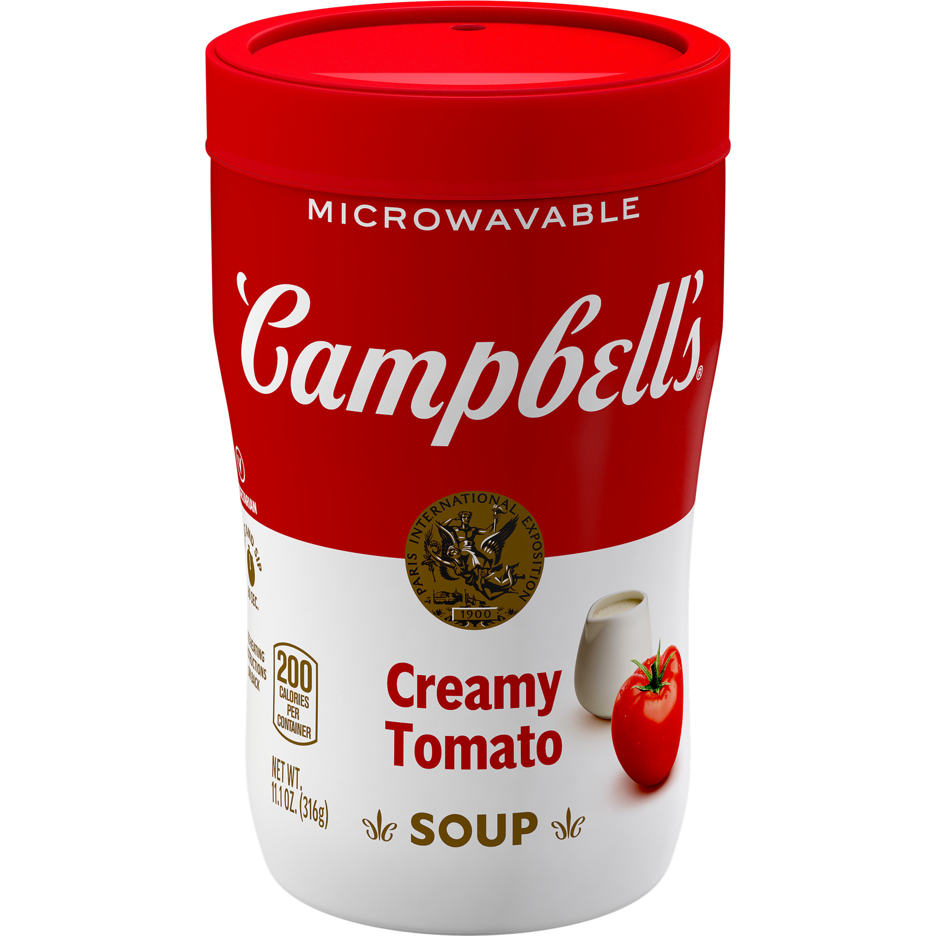 Campbell's Sipping Soup, Classic Tomato Soup, 11.1 oz Microwavable
