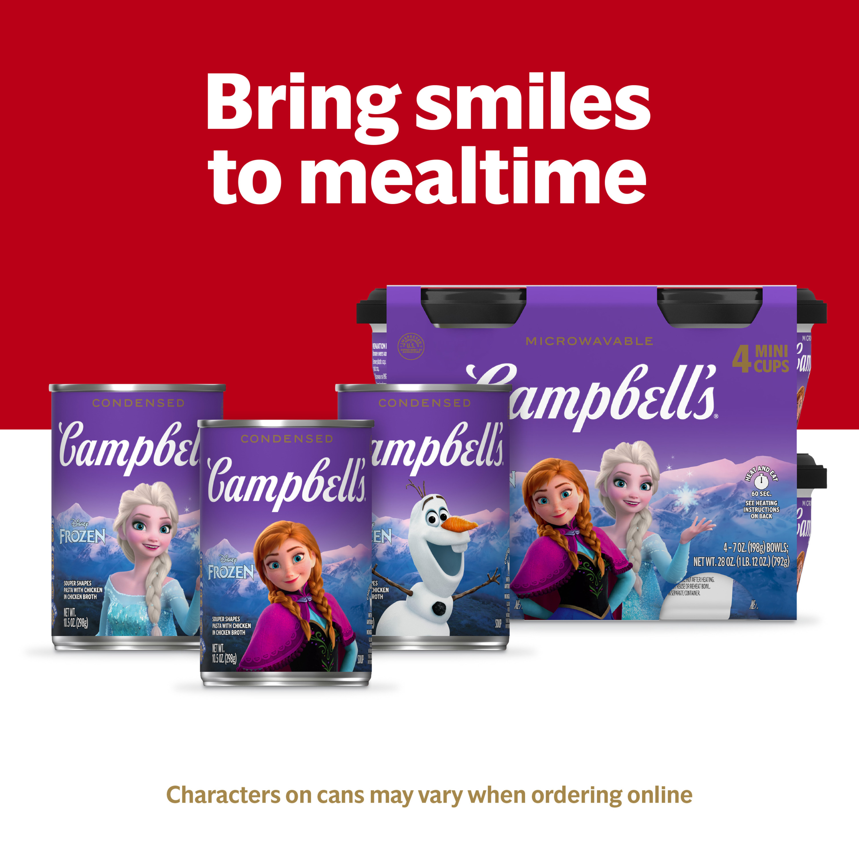 Campbell's Condensed Kids Soup, Disney Frozen Souper Shapes Pasta