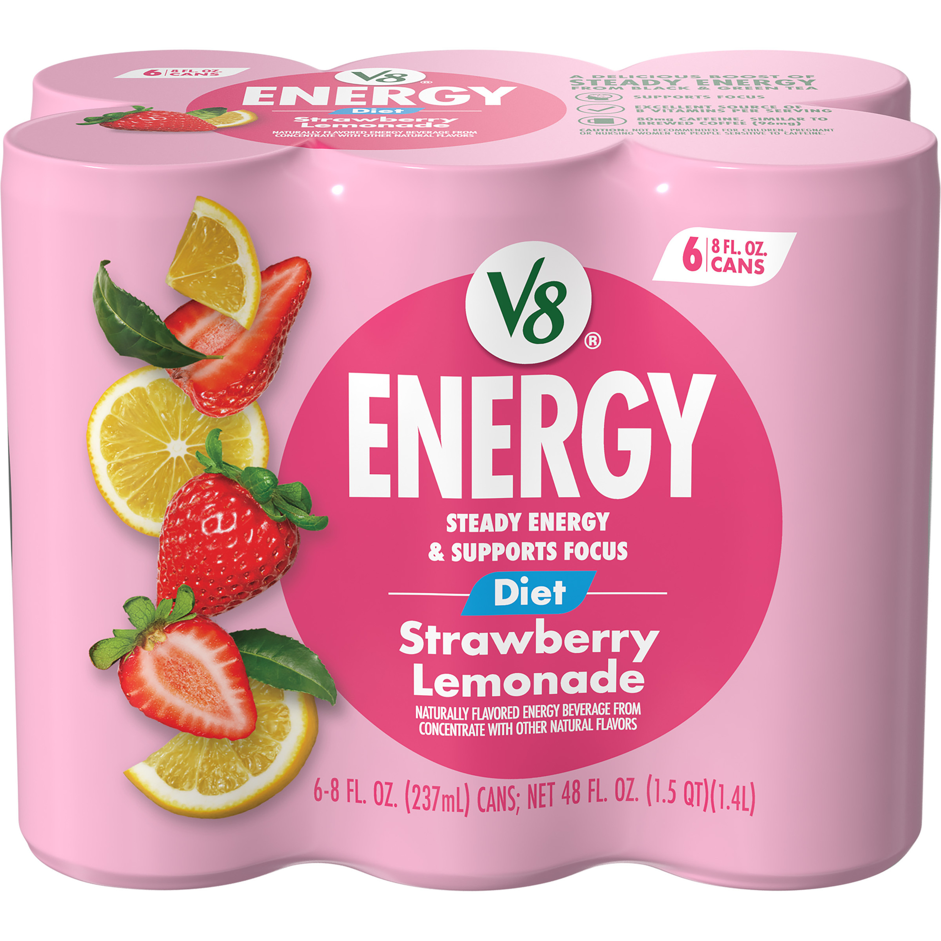 V8 Strawberry Banana 100% Fruit and Vegetable Juice, 8 fl oz Can