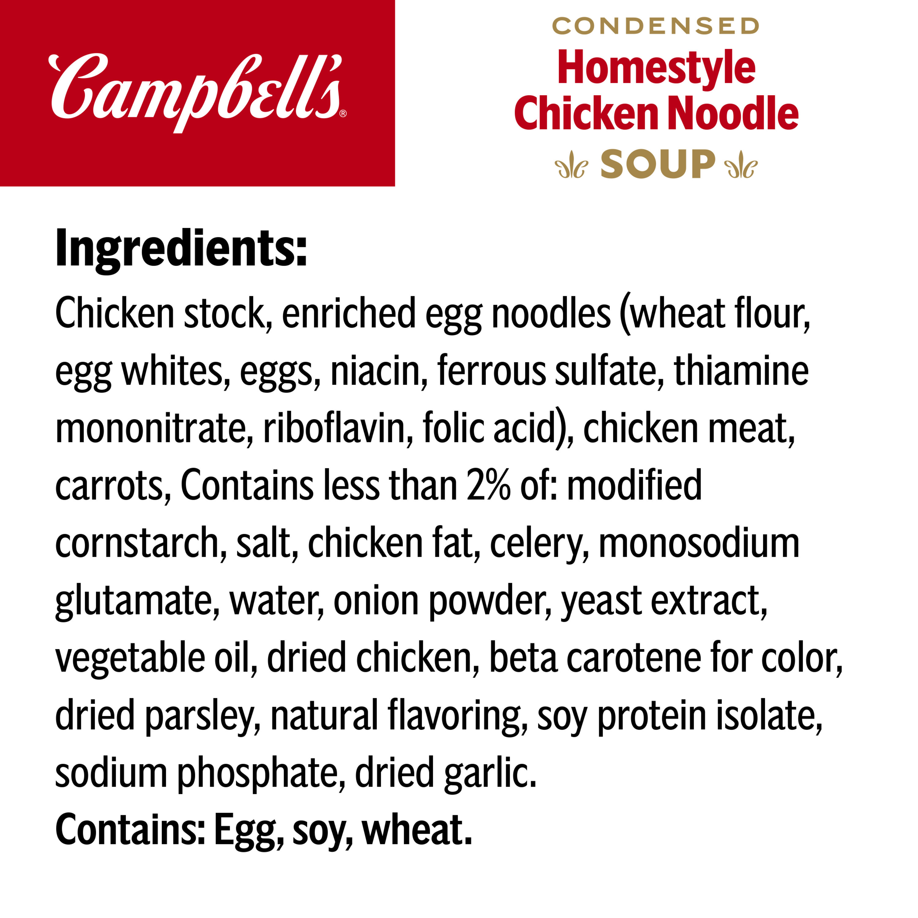 Campbell's Condensed Homestyle Chicken Noodle Soup, 22.2 oz Family
