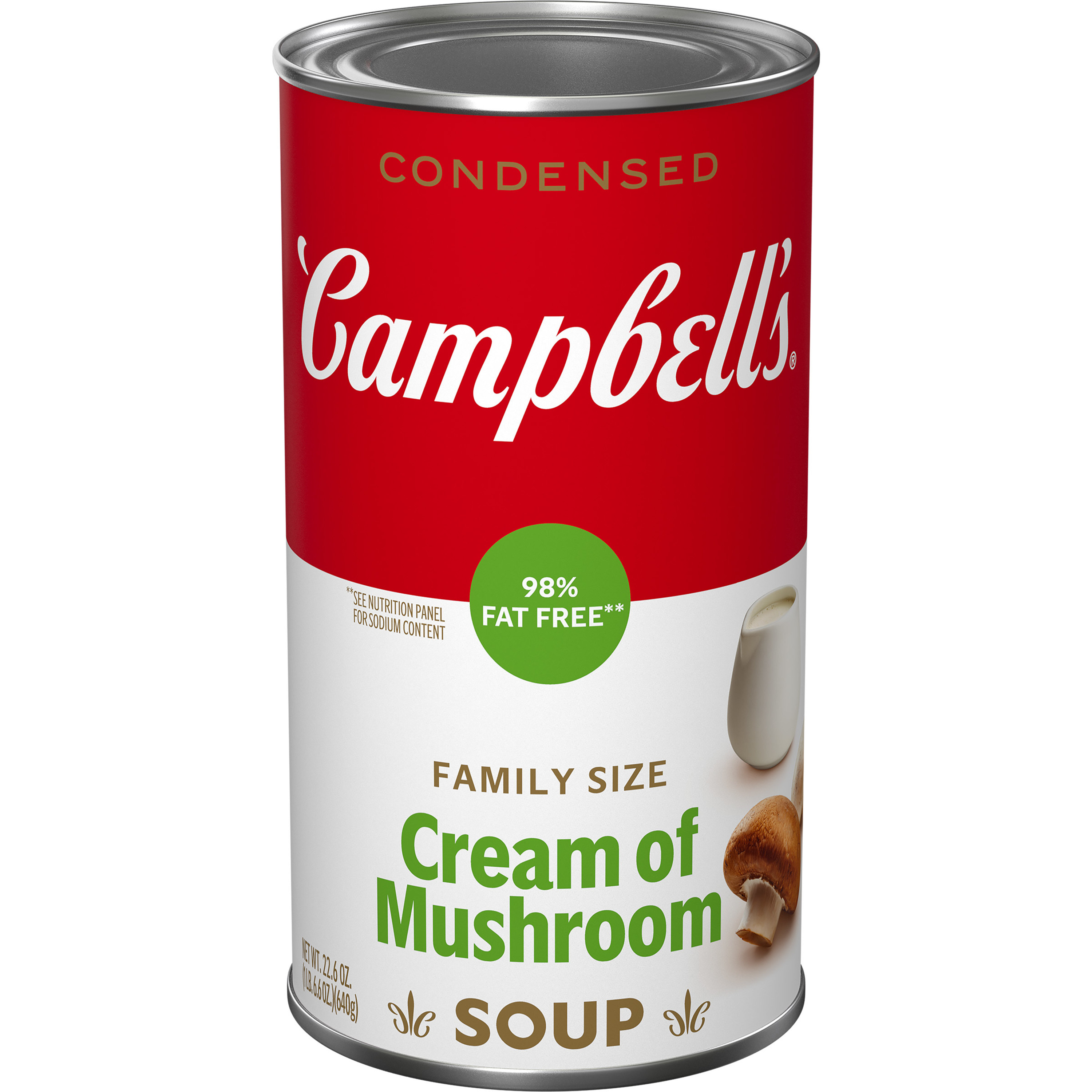 Campbell's Condensed 98% Fat Free Cream of Mushroom Soup, 22.6 oz