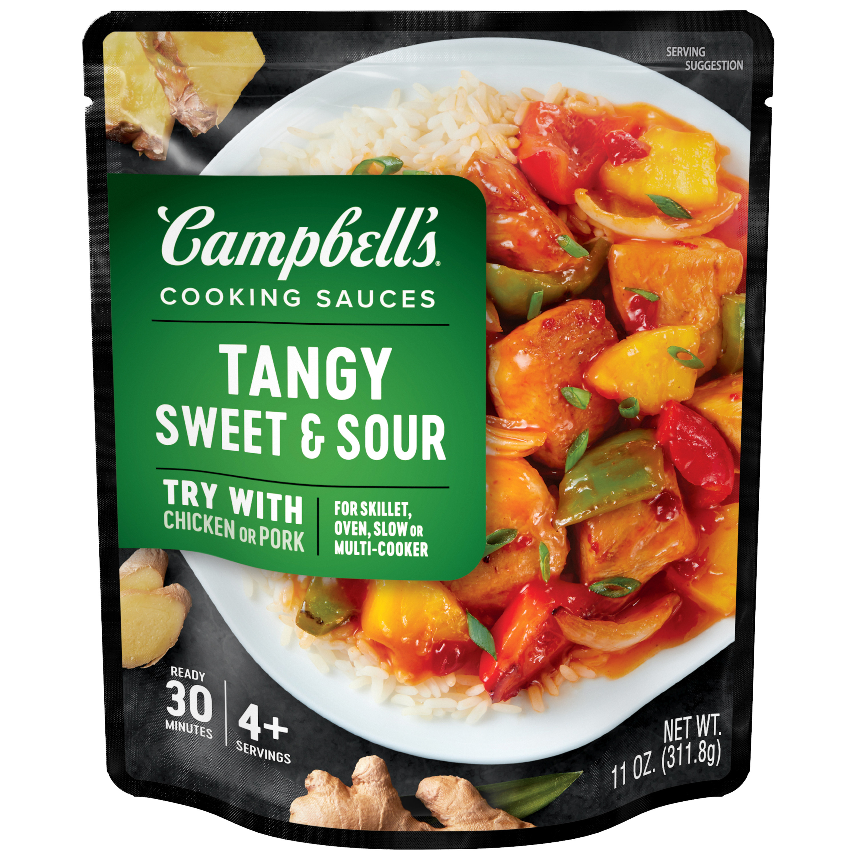 tangy pork sweet sour pork slow cooker Campbell's Cooking Sauces, Tangy Sweet and Sour, 11 Oz Pouch