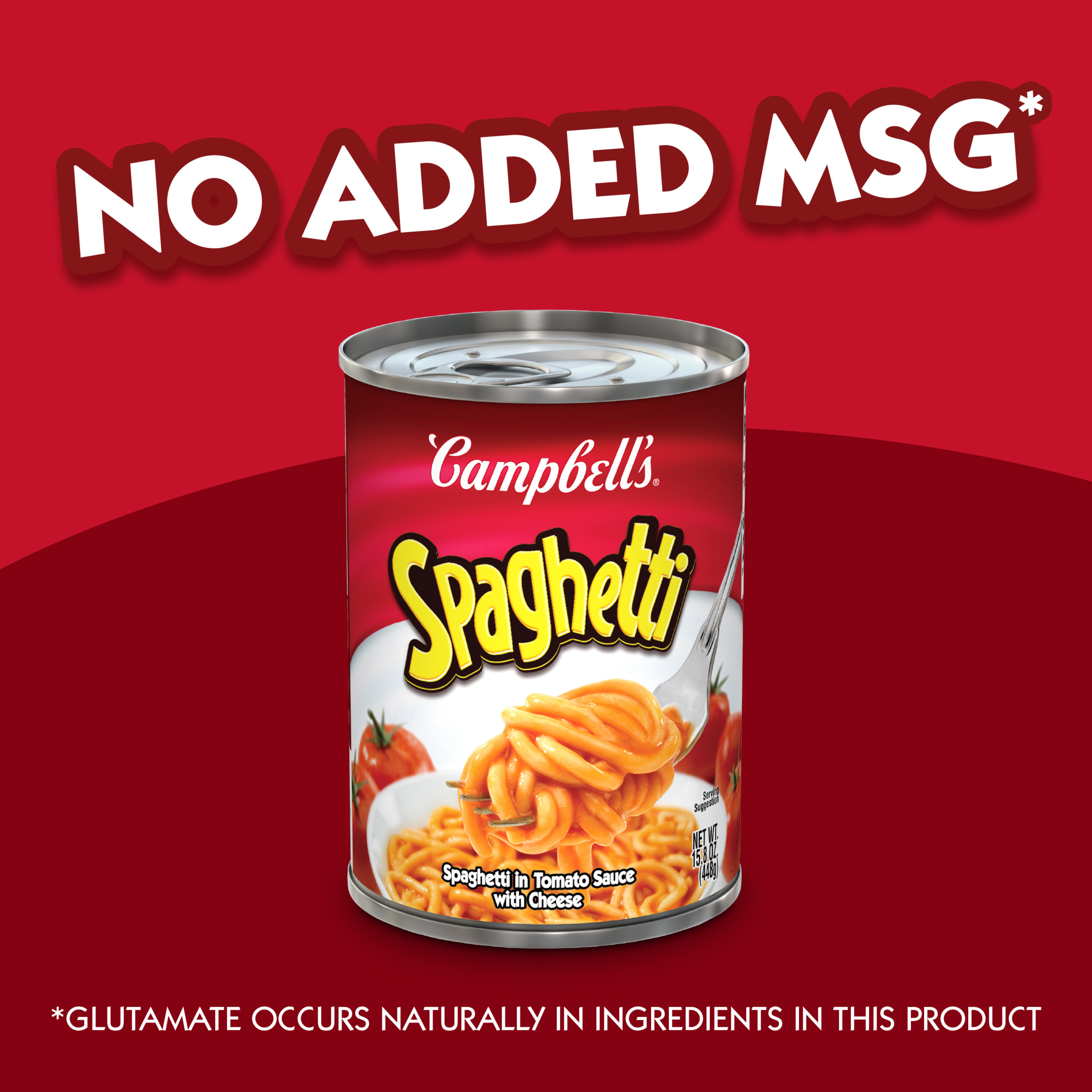 Campbell's Spaghetti in Tomato Sauce with Cheese, 15.8 oz Can