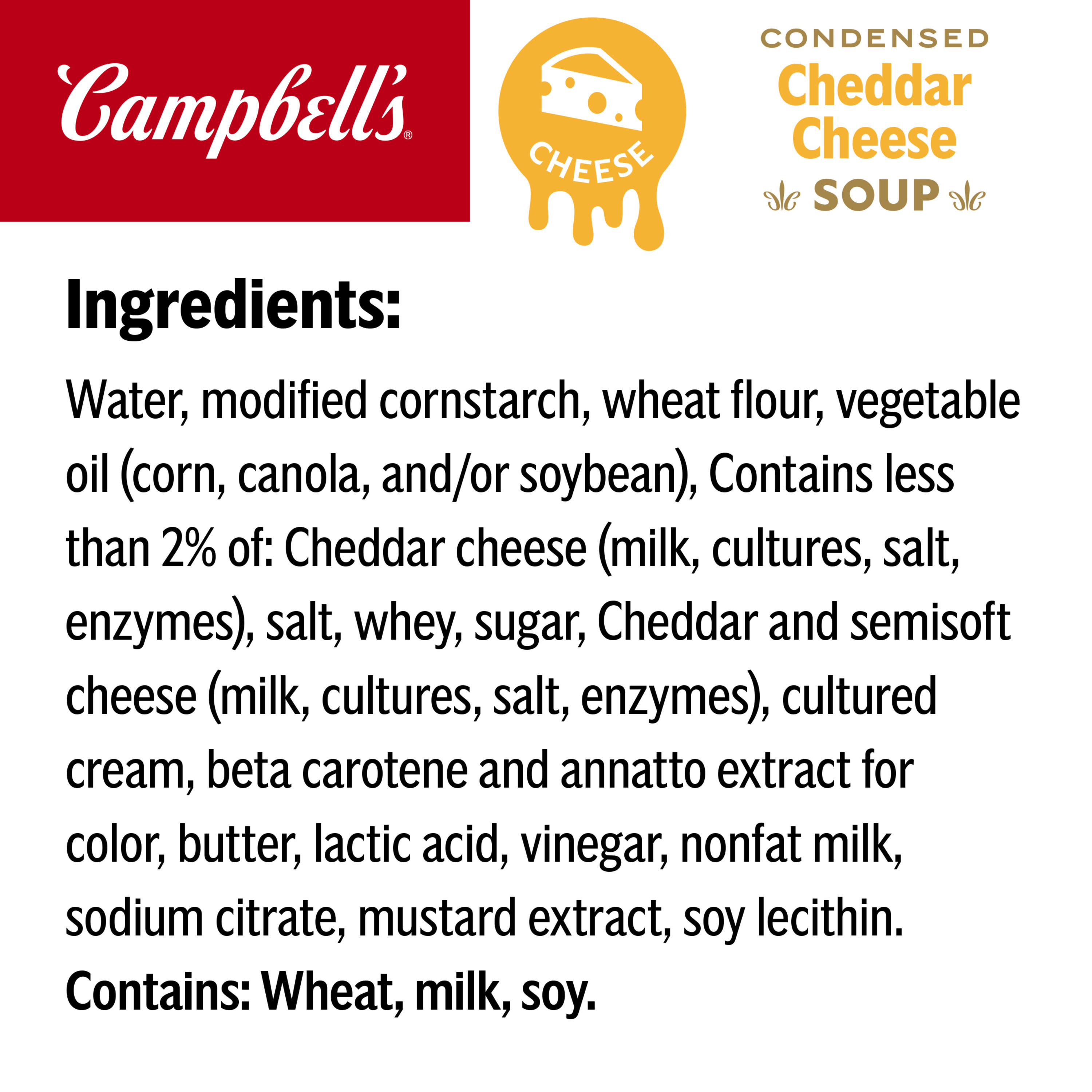 Campbell's Condensed Cheddar Cheese Soup, 10.5 oz Can | Giant