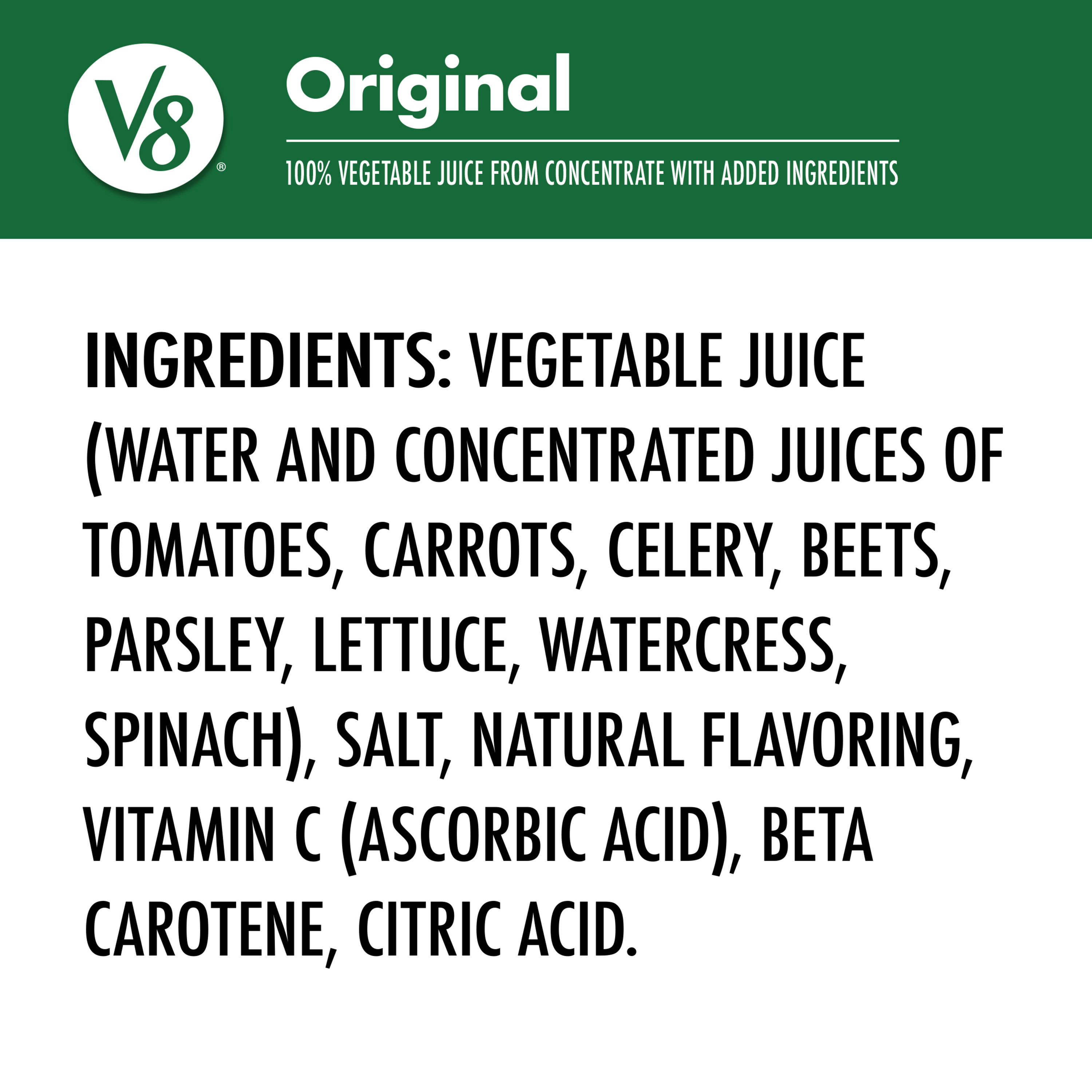 V8 Original 100% Vegetable Juice, 5.5 fl oz Can (8 Pack) | Giant