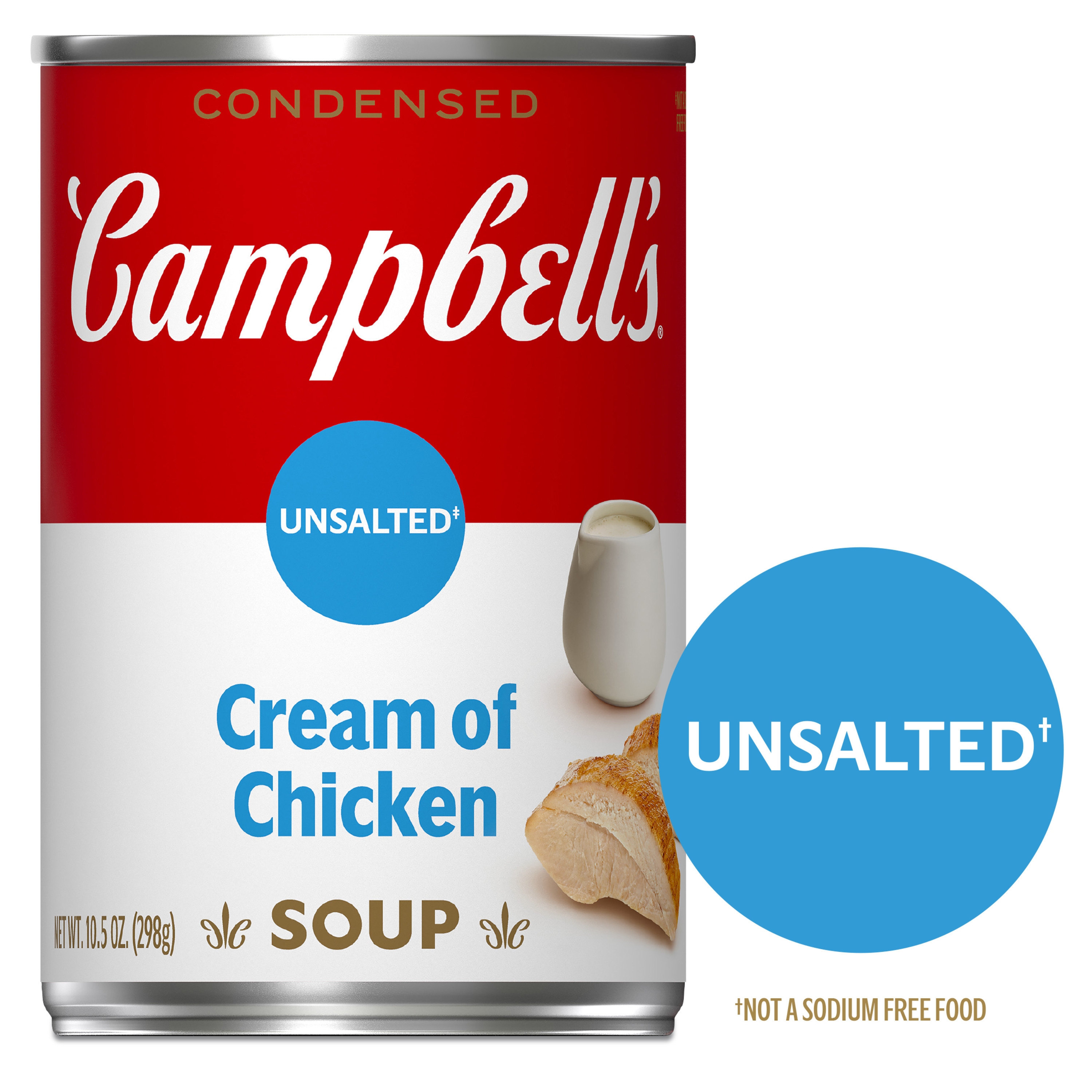 Campbell's Condensed Unsalted Cream of Chicken Soup, 10.5 oz Can