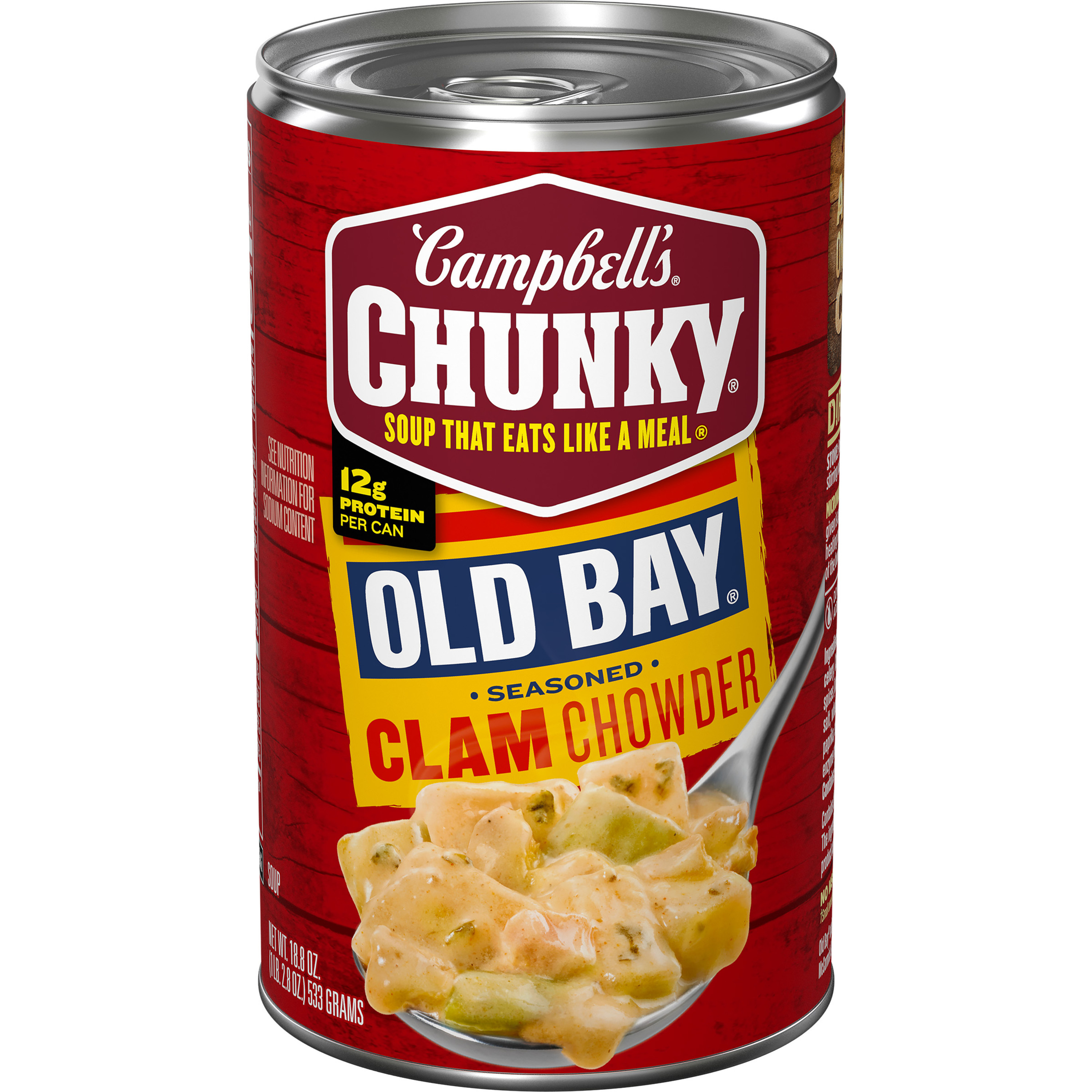Campbell's Chunky Soup, OLD BAY Seasoned Clam Chowder, 18.8