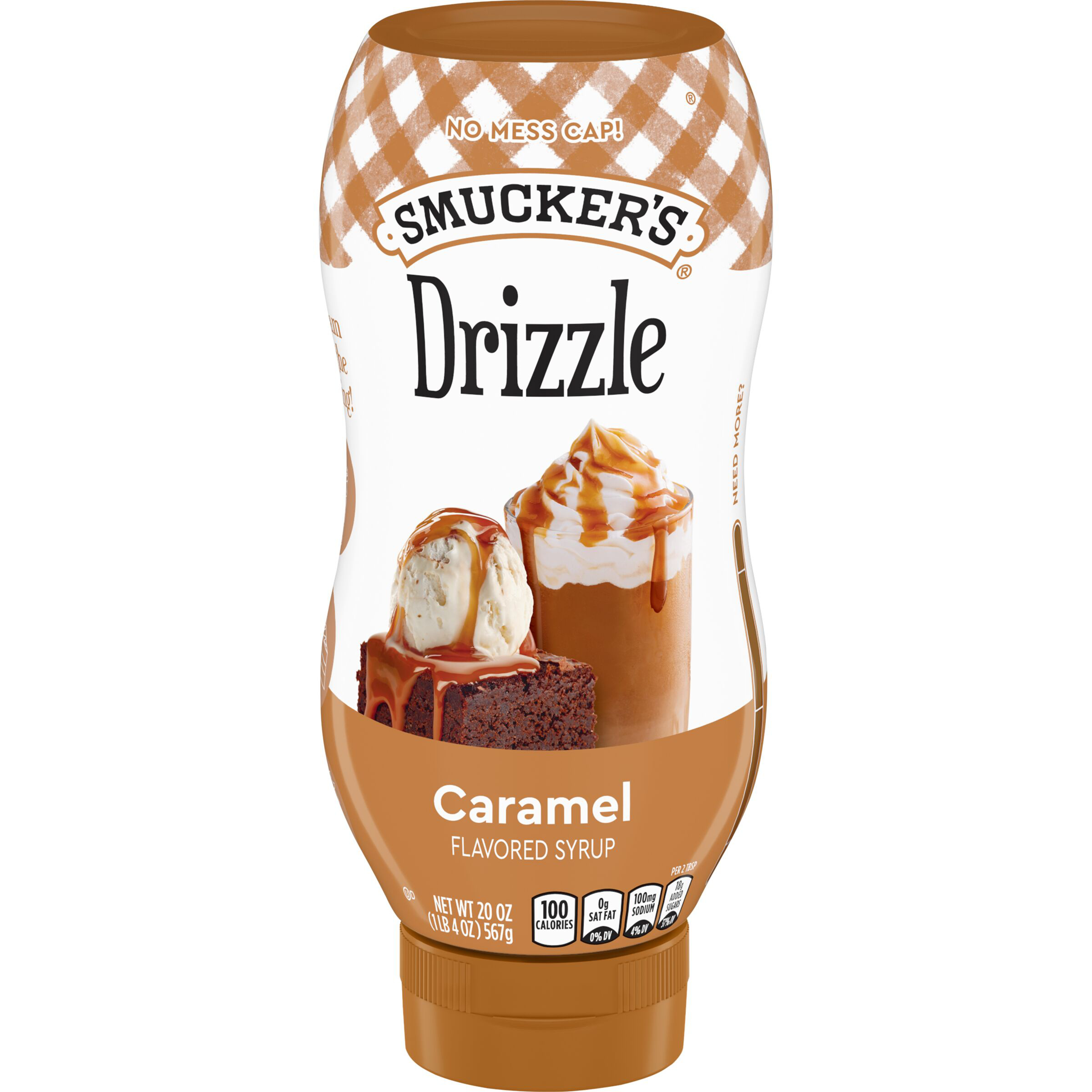 Smucker's Drizzle Caramel Flavored Syrup, 20 Oz. Squeeze Bottle