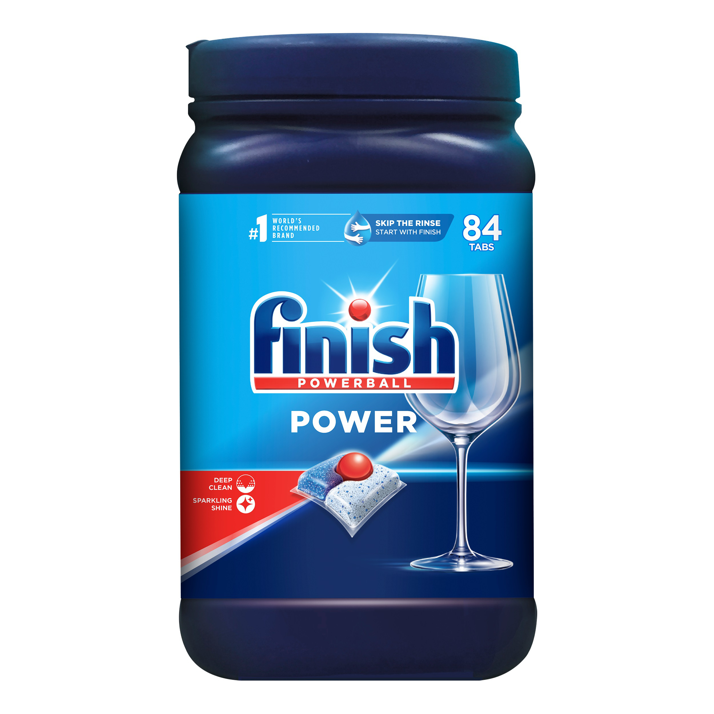 Finish Power Dishwasher Detergent, Premium Dishwashing Tablets, 84