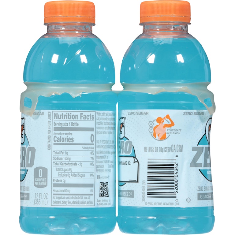 Gatorade Thirst Quencher, Zero Sugar, Glacier Freeze, 12-Pack Gatorade Thirst Quencher, Zero Sugar, Glacier Freeze, 12-Pack