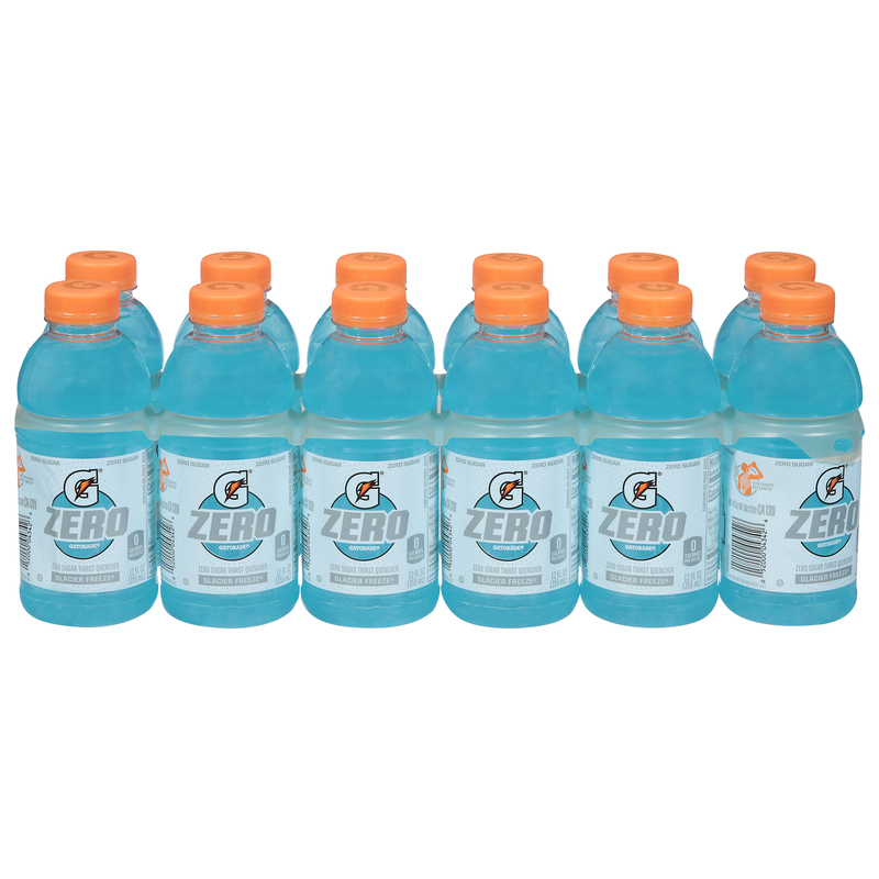Gatorade Thirst Quencher, Zero Sugar, Glacier Freeze, 12-Pack