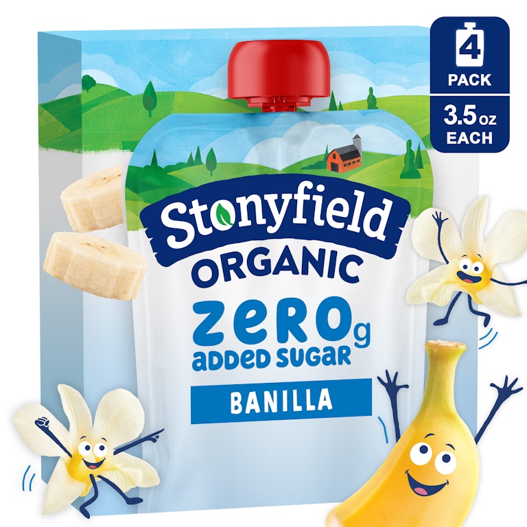 Stonyfield Organic Kids Zero Grams Added Sugar Banilla Whole Milk