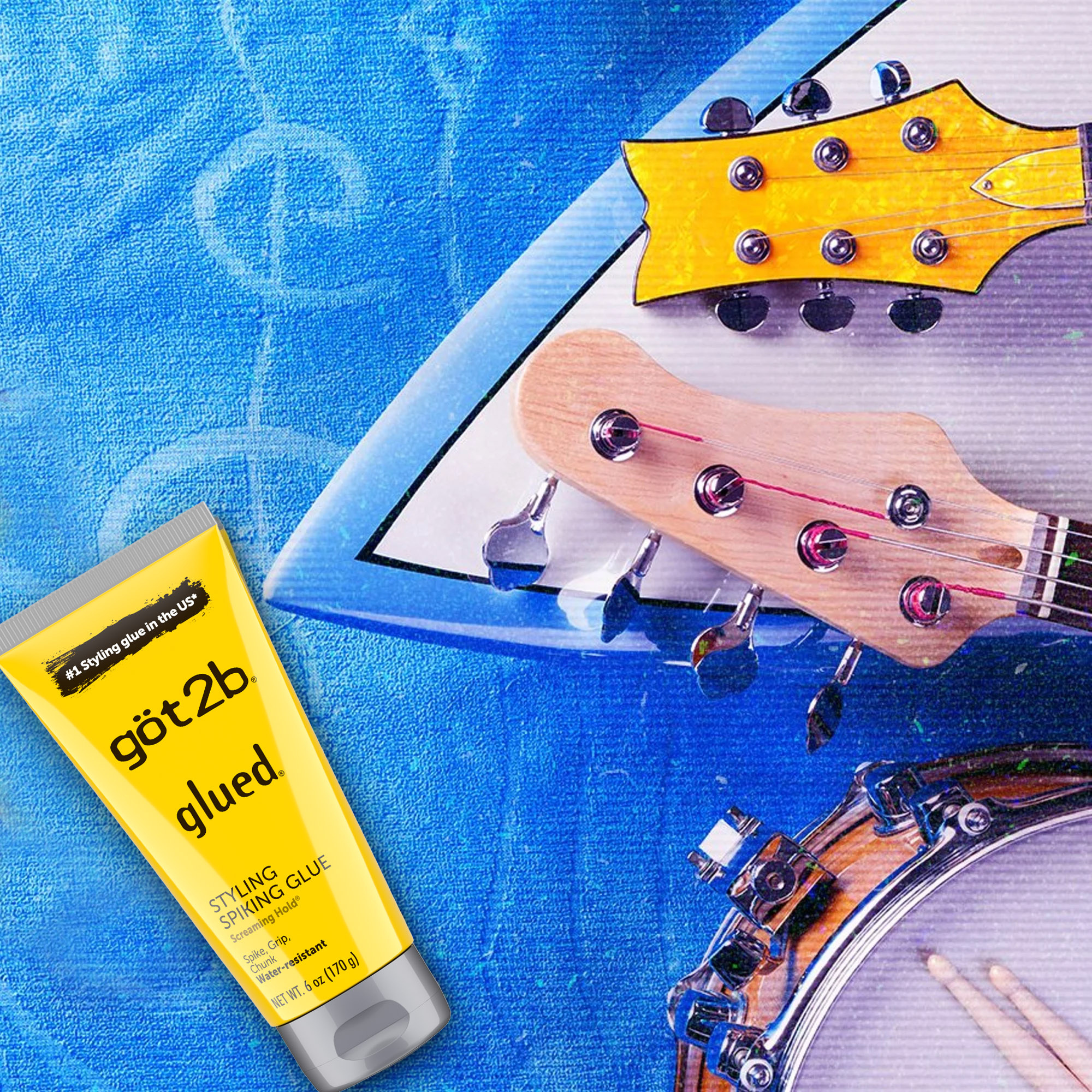 got2b Glued Styling Spiking Hair Gel, Water-Resistant, Bold