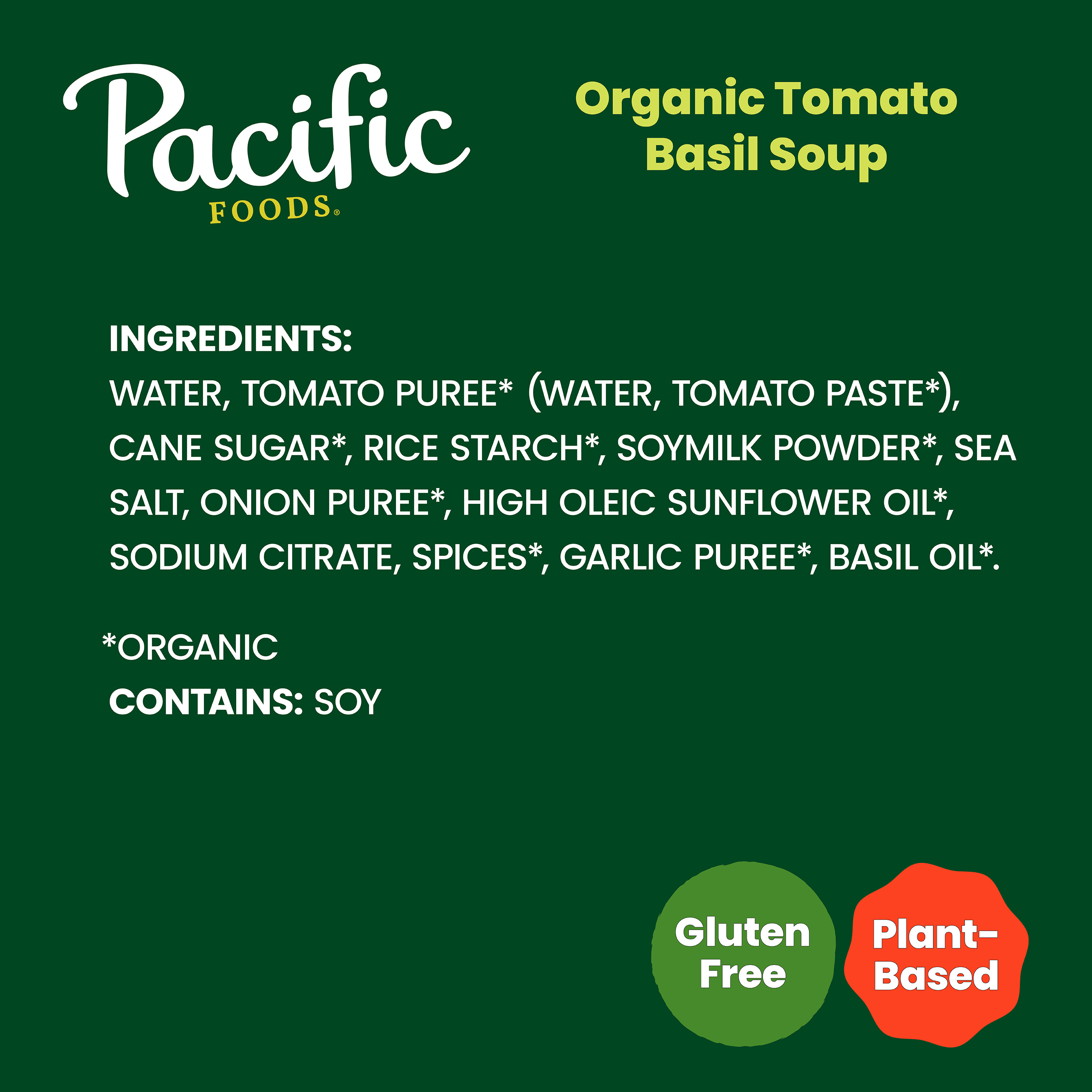 Pacific Foods Organic Tomato Basil Soup, 32 oz Carton | Giant