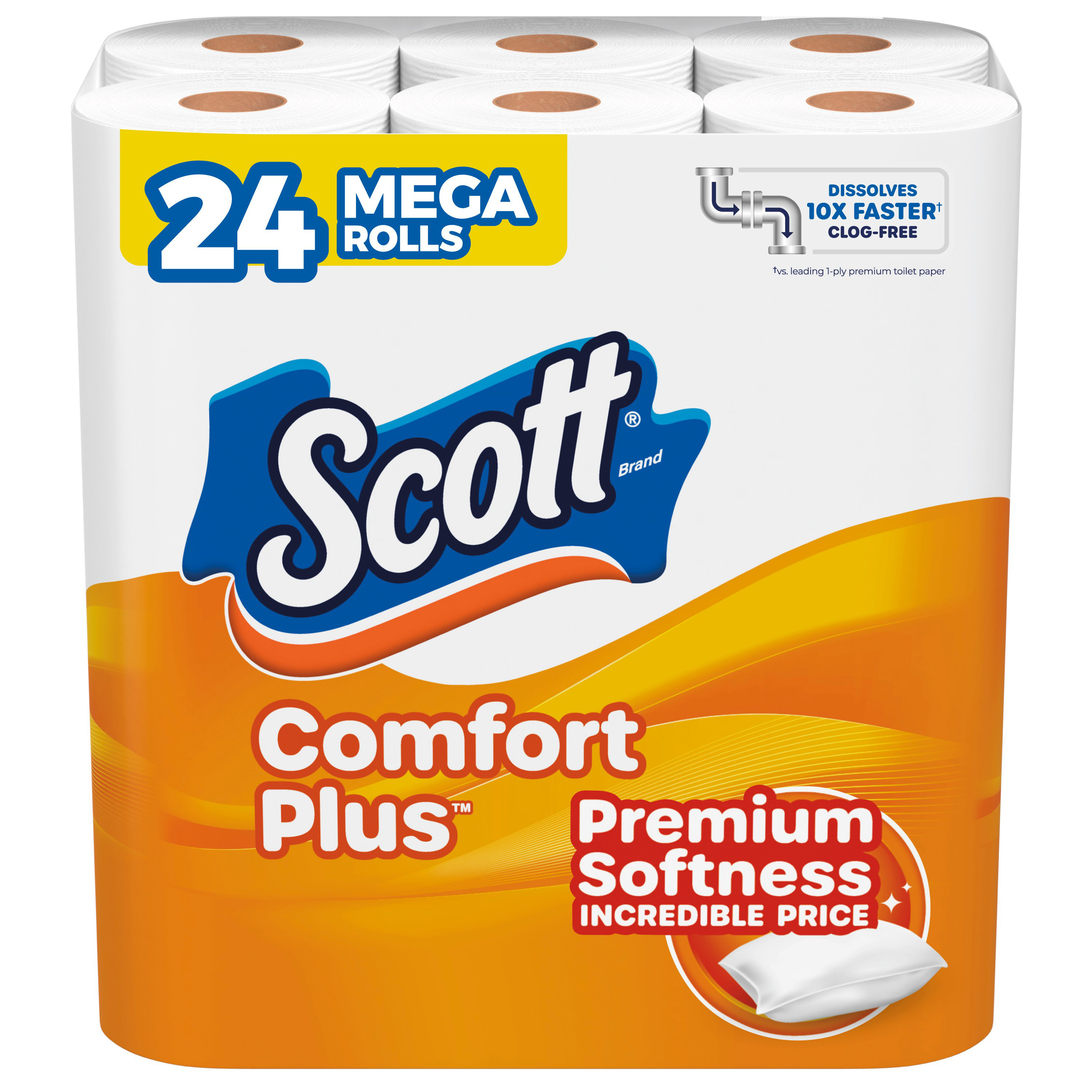 Panda Gentile Giant 3-Ply Kitchen Tissue Rolls - Ultra Absorbent, Pack Of 18, All-Purpose