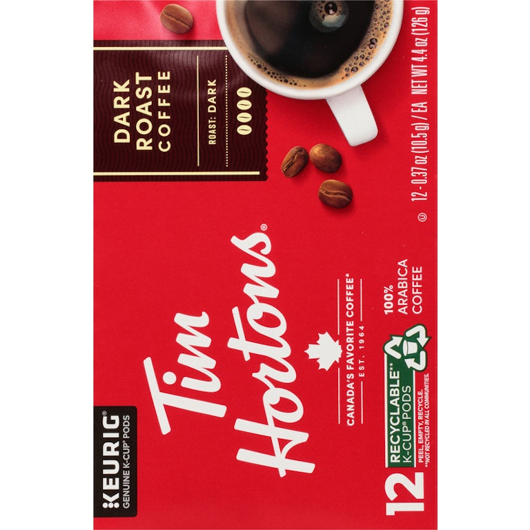 Tim Hortons Coffee, Dark Roast, K-Cup Pods Giant Eagle Because