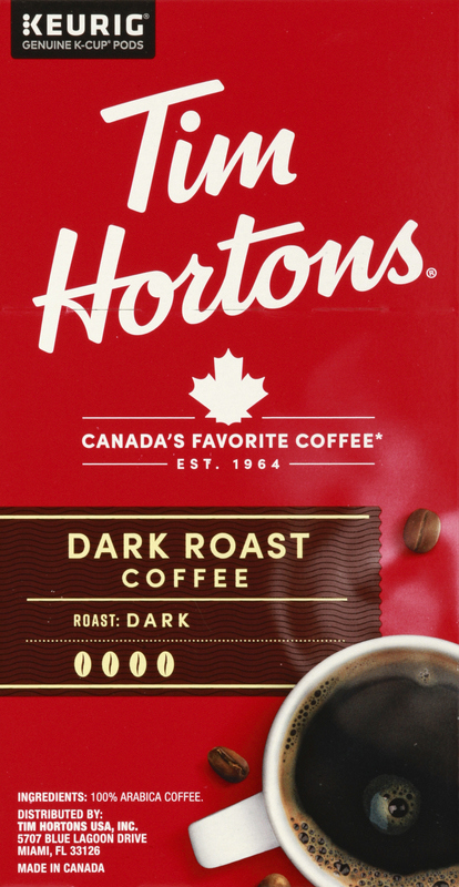Tim Hortons Coffee, 100% Arabica, Dark Roast, K-Cup Giant Eagle
