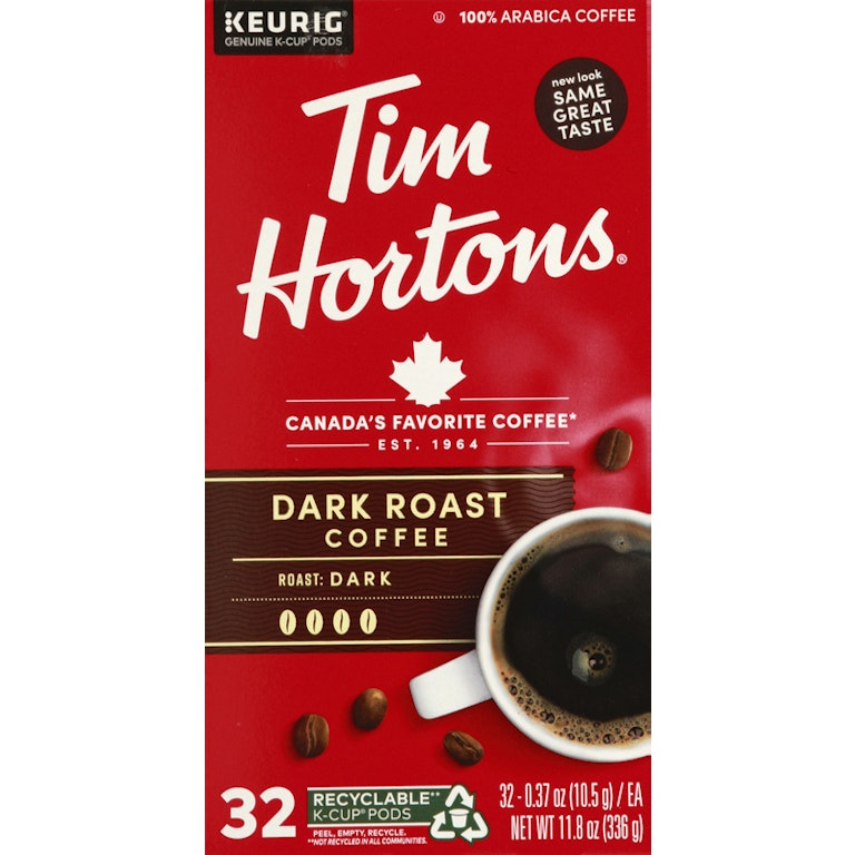 Tim Hortons Coffee, 100% Arabica, Dark Roast, K-Cup