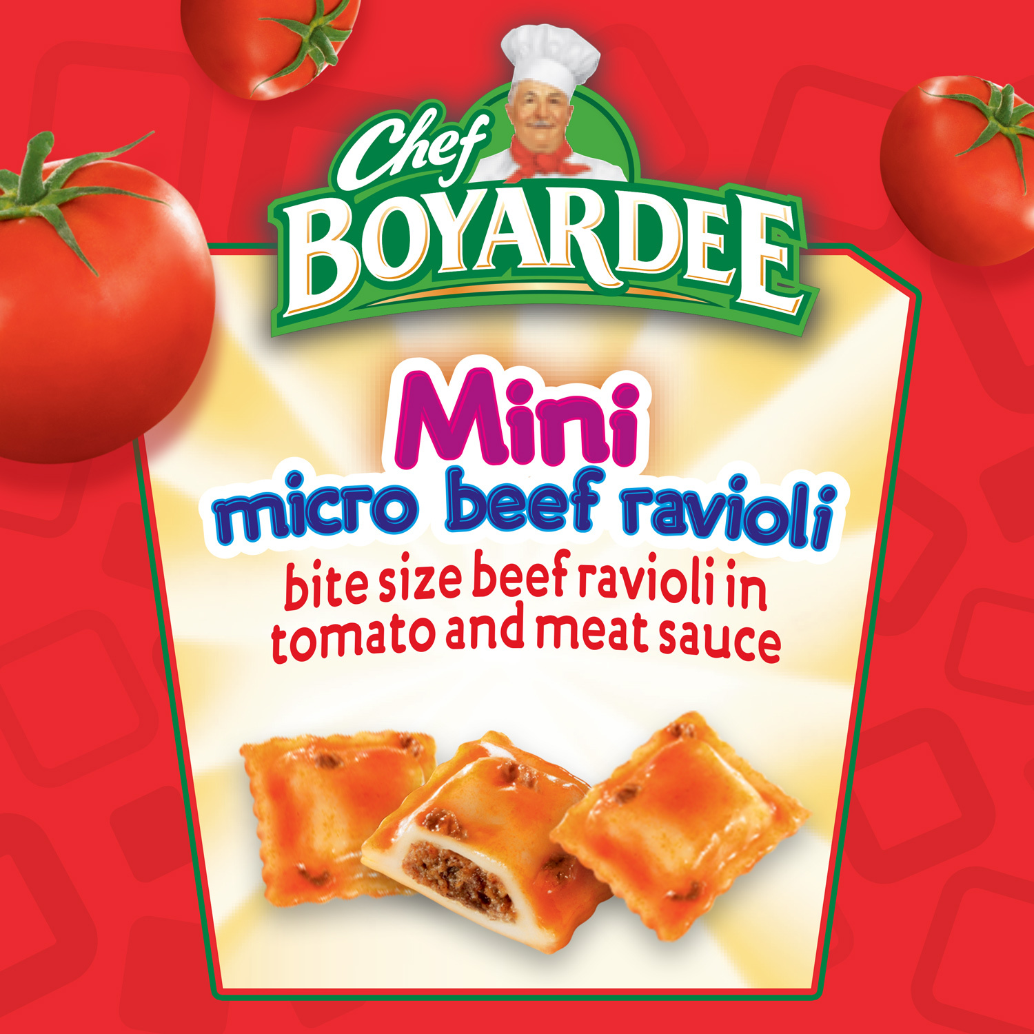 Chef Boyardee Mini Micro Beef Ravioli in Tomato and Meat Sauce