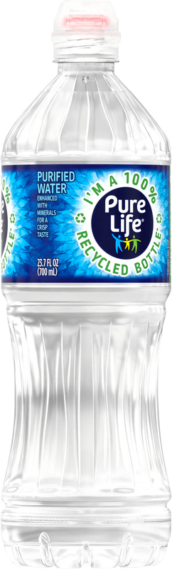 Pure Life Purified Water, 23.7 Fl Oz / 700 mL, Plastic Bottled