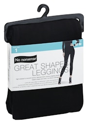 No nonsense Women's Great Shapes Opaque Shaping Tights 1 Pair Pack Black L