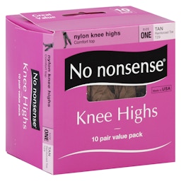 No Nonsense Pantyhose, Reinforced, Reinforced Panty, Reinforced Toe,  Regular, Size Plus, Tan, 1 Pair Pack, Health & Personal Care
