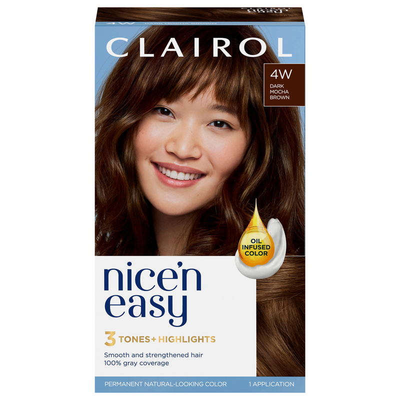 Nice'n Easy Hair Color, Permanent, Dark Mocha Brown 4W | Giant