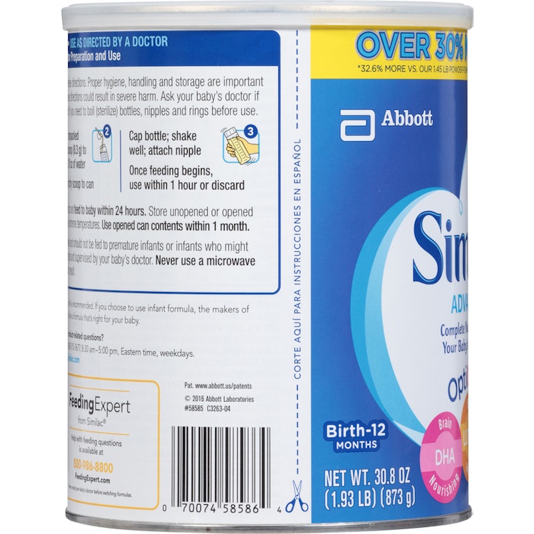 Similac Prepared Formula Storage Similac Advance Infant Formula