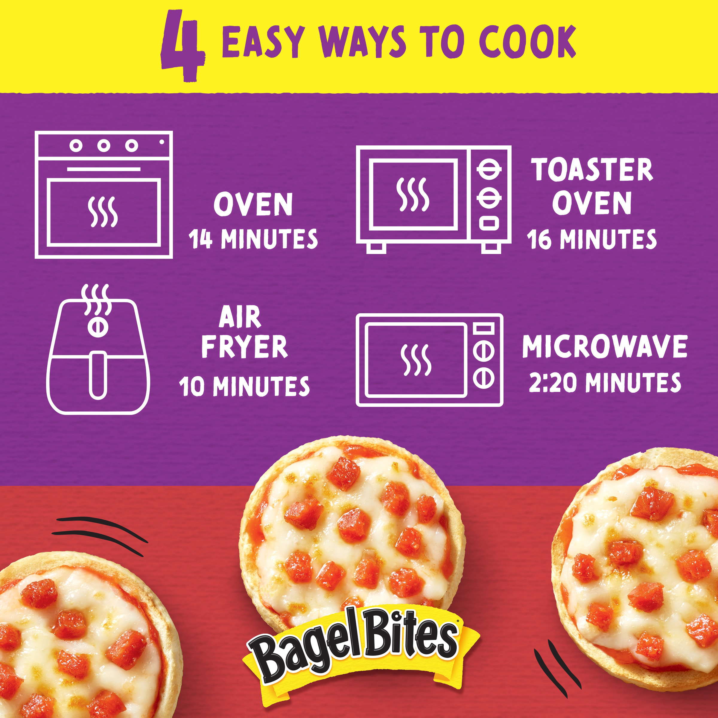 Equipment and prep for cooking Bagel Bites in an air fryer