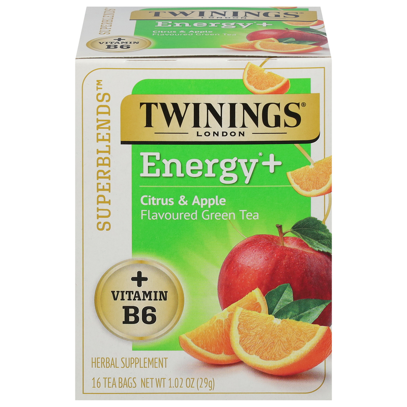 Twinings Green Tea, Energy +, Citrus & Apple, Tea Bags | Giant