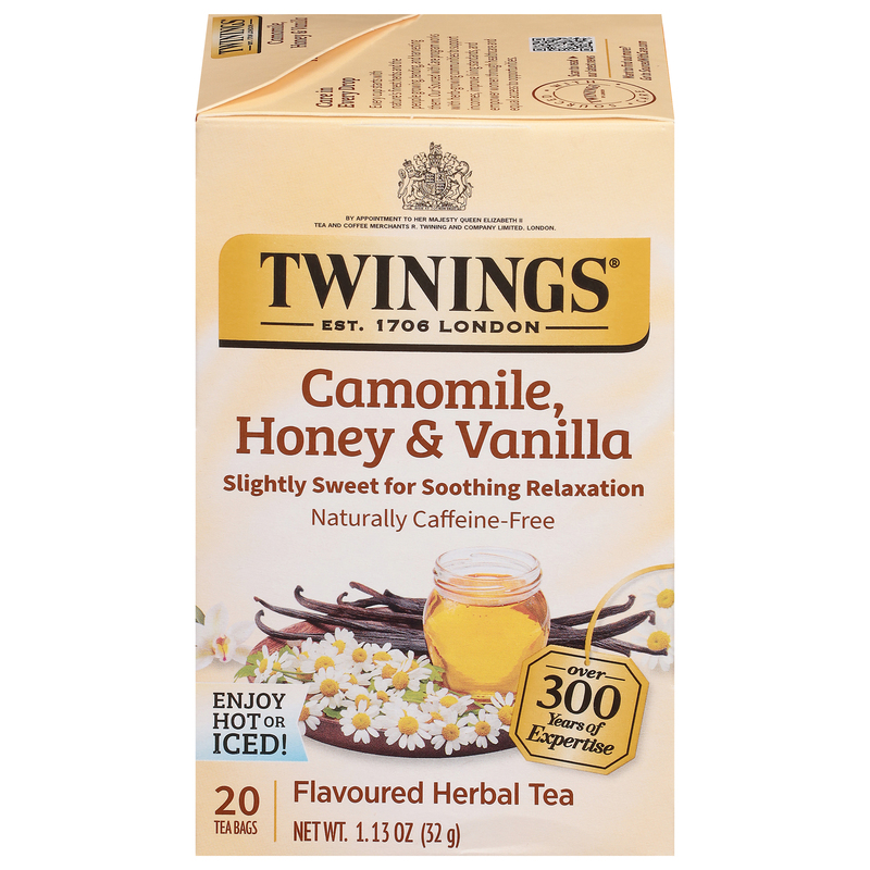 Twinings Flavoured Herbal Tea, Caffeine-Free, Camomile, Honey