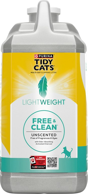 2-Pack Purina Tidy Cats Free & Clean Unscented Clumping Cat Litter