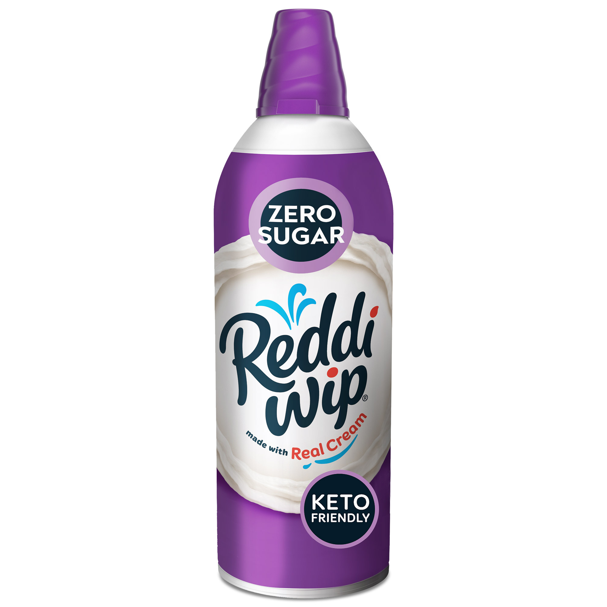 Reddi-wip Zero Sugar Whipped Topping Made with Real Cream, 6.5 oz