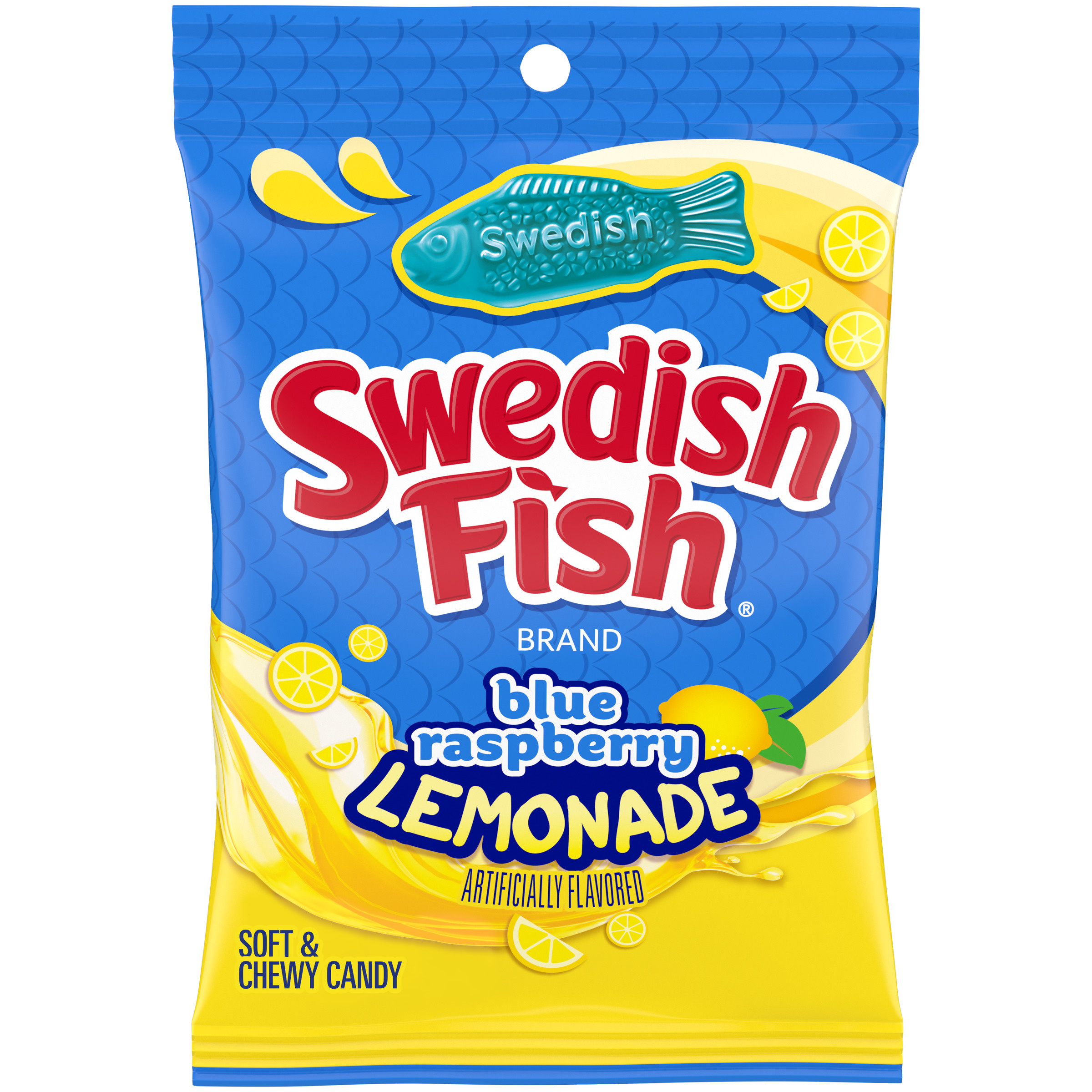 SWEDISH FISH Blue Raspberry Lemonade Soft & Chewy Gummy Candy