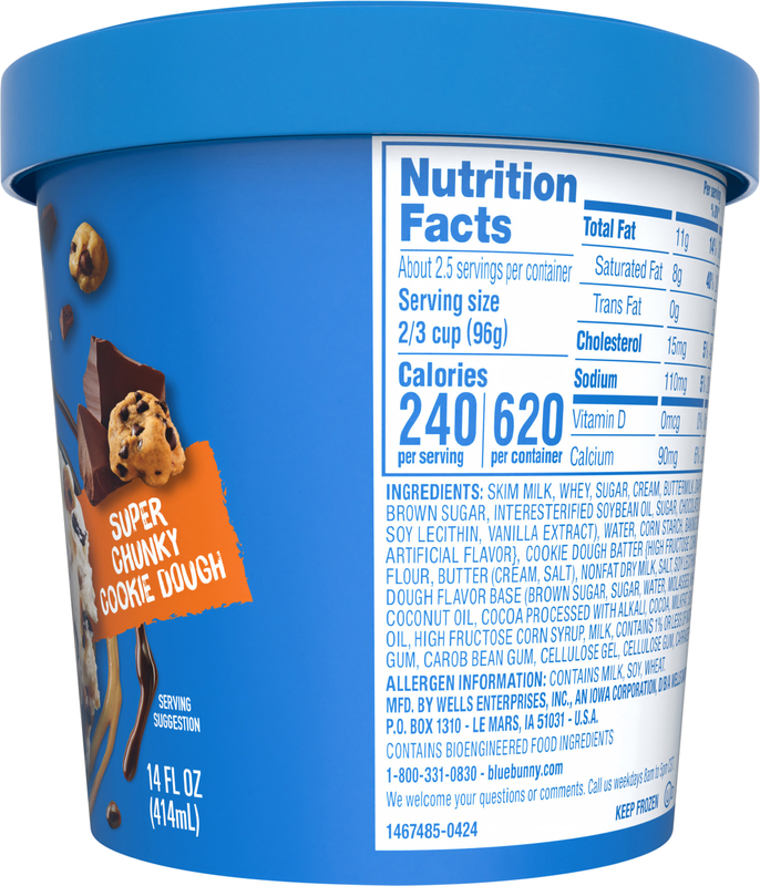Blue Bunny Super Chunky Cookie Dough® Frozen Dessert, 14 fl oz