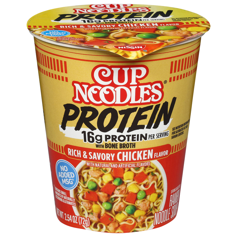 Cup Noodles Protein Rich & Savory Beef Flavor Ramen Noodle Soup