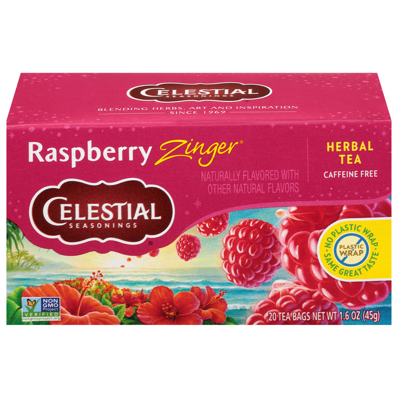 Celestial Seasonings Caffeine Free Tea Bags Raspberry Zinger