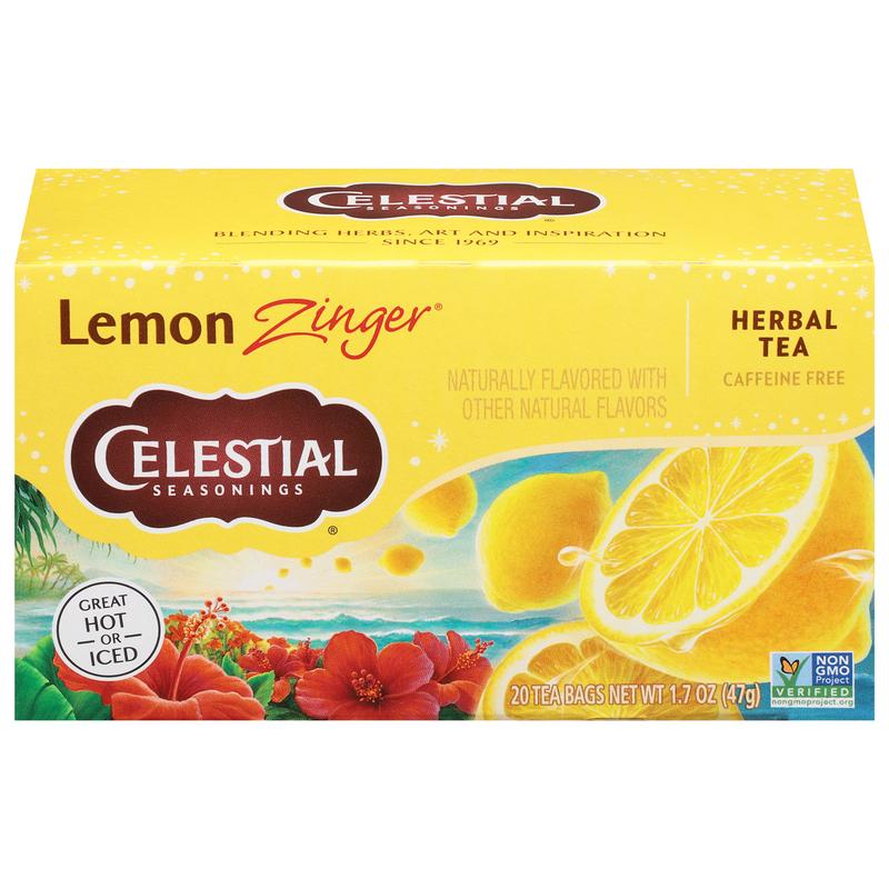 Celestial Seasonings Caffeine Free Tea Bags Lemon Zinger Herbal