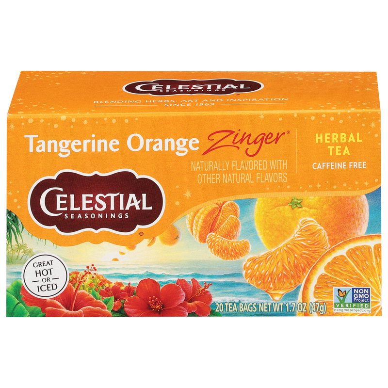 Celestial Seasonings Herbal Tea, Caffeine Free, Tangerine Orange