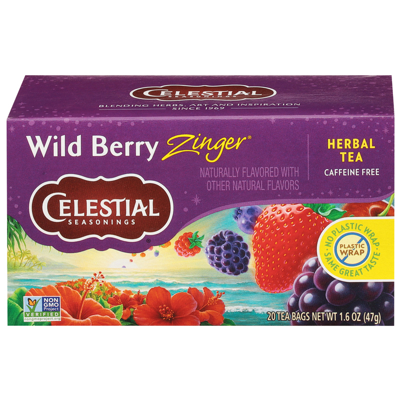 Celestial Seasonings Caffeine Free Tea Bags Raspberry Zinger