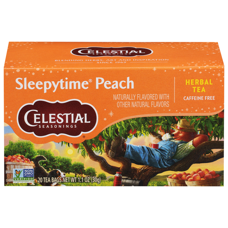 Celestial Seasonings Herbal Tea, Caffeine Free, Peach, Tea Bags