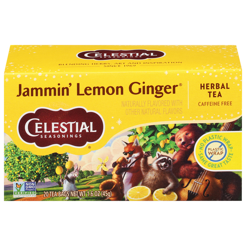 Celestial Seasonings Herbal Tea, Caffeine Free, Jammin' Lemon