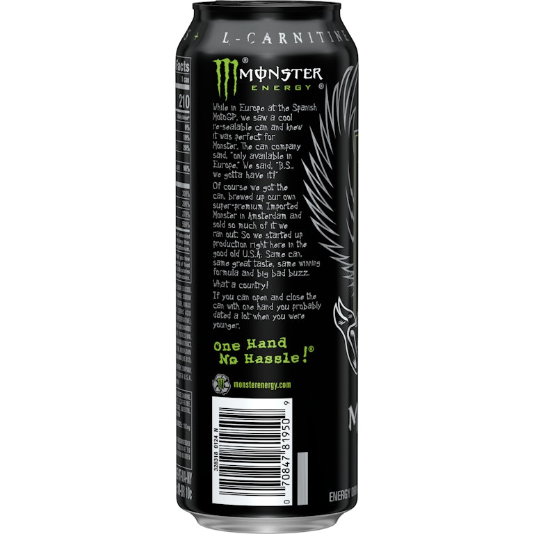 white monster l carnitine Monster Zero Sugar Lando Norris Energy Drink Can, 16 fl oz With its bold design and refreshing taste How Much L Carnitine Is