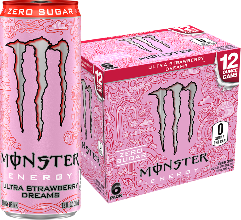 Monster Energy Ultra, Strawberry Dreams, Sugar Free Energy Drink
