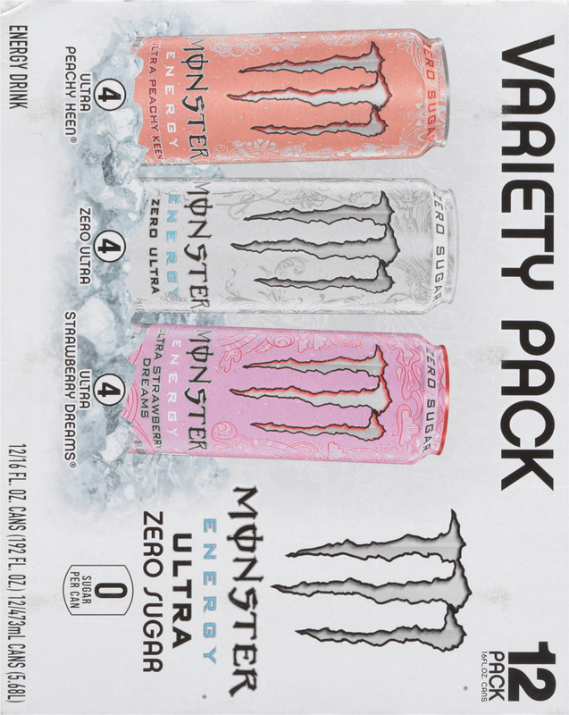 Monster Energy Drink, Zero Sugar, Ultra Peachy Keen/Zero