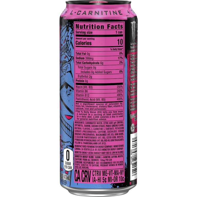 Monster Ultra Fantasy Ruby Red Zero Sugar Energy Drink | Giant Eagle | Because It Matters | Grocery Store & Pharmacy Monster Ultra Fantasy Ruby Red Zero Sugar Energy Drink | Giant Eagle | Because It Matters | Grocery Store & Pharmacy